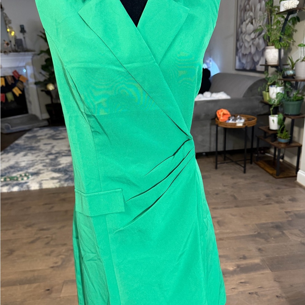 Haute Monde Vibrant Green Mini Dress